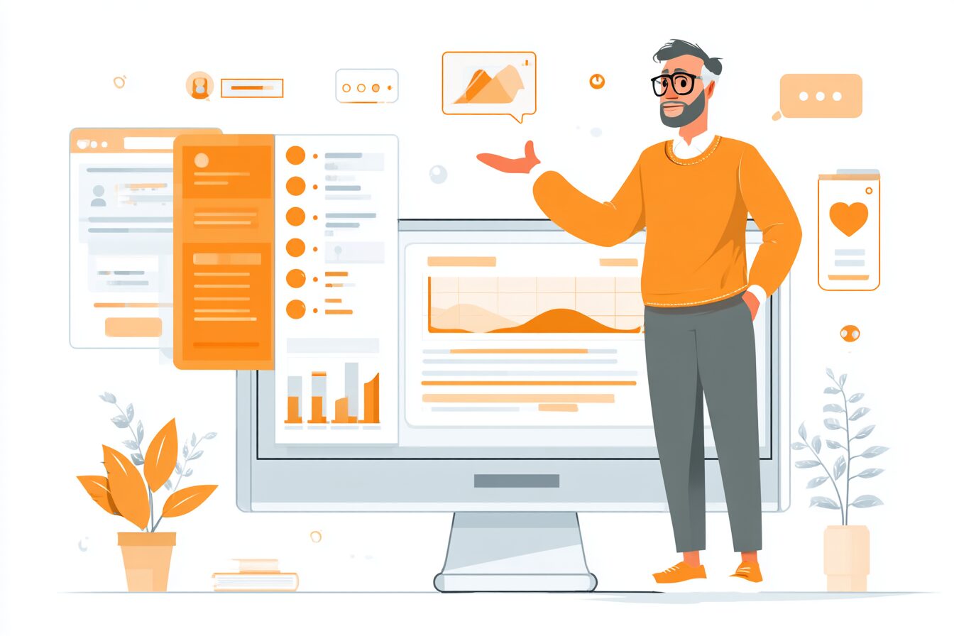 Illustration conseil en communication digitale