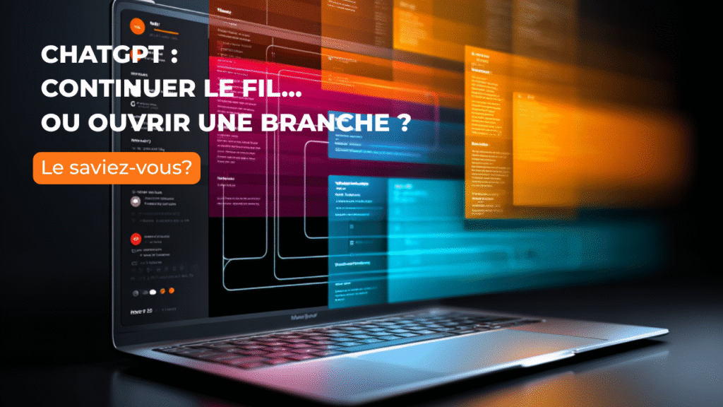 Illustration de branches de discussions sur un ordinateur